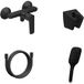 Ravak Life - Mitigeur de douche avec accessoires, noir mat X07s112