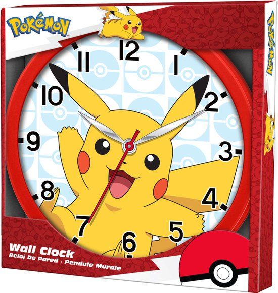 4KidsOnly Pokemon Wandklok Pikachu