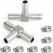 2St 8mm 304 Inox T-stuk Koppeling