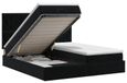 vidaXL Lit plateforme avec matelas et tête de lit, 2 pièces, noir, velours