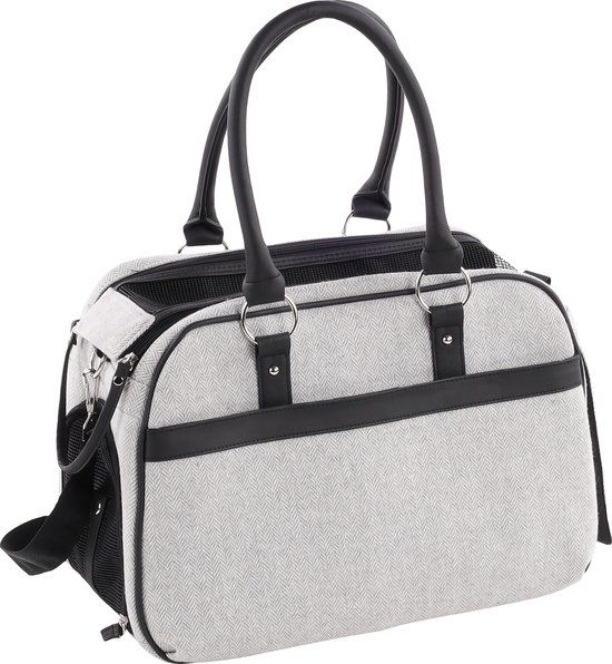 Flamingo Hondentas Cilou 2 Lichtgrijs - Grijs - 44 x 23 x 32 cm