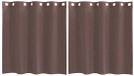 vidaXL Gordijnen voile met doorvoertules 2 st 140x140 cm bruin