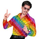 Widmann Paillettenshirt heren regenboog