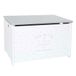Well Home speelgoedkist voor kinderen, wit/grijs, 58 x 37,5 x 38 cm