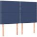 Tête de lit bleu 144x5x118/128 cm tissu