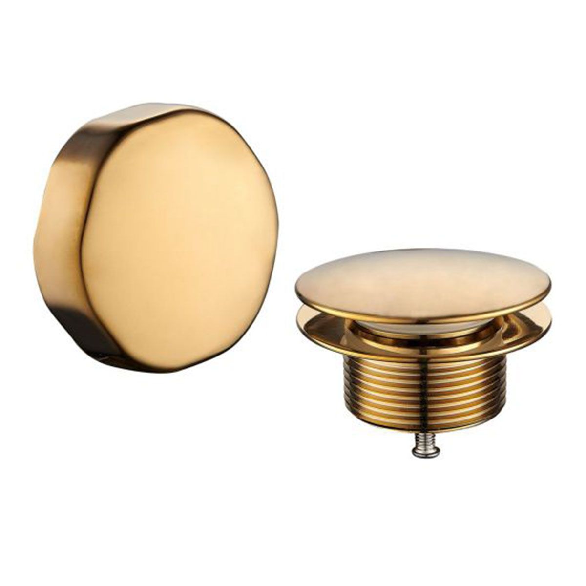Wiesbaden Badoverloopcombinatie Geborsteld Messing Goud Knop/Plug overig