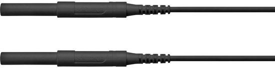 Schützinger HSPL 8568 / AWG16 / 50 / SW Veiligheidsmeetsnoer Stekker 4 mm Stekker 4 mm Zwart 1 stuk(s)
