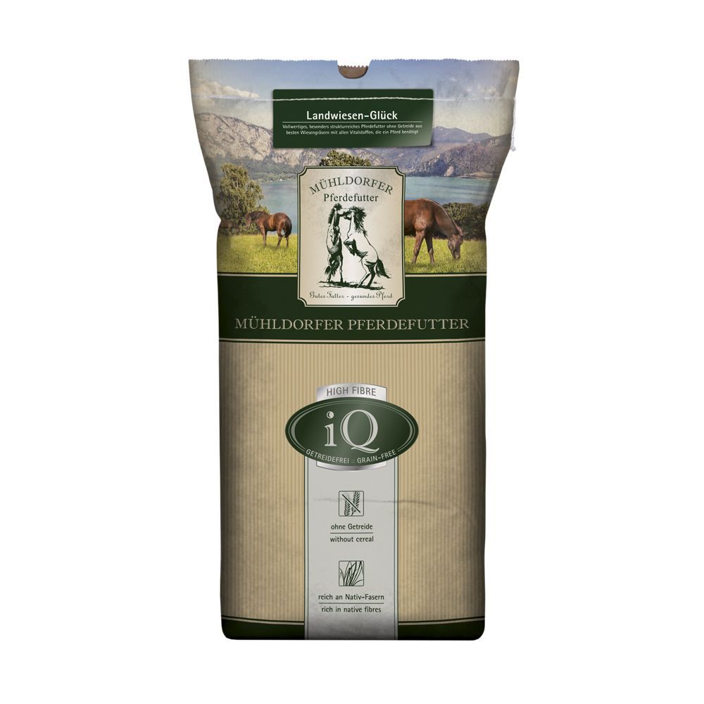 Mühldorfer 12 5kg IQ Landwiesen Glück Graanvrij Paardenvoer