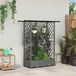 Maison Exclusive - Jardinière surélevée avec treillis et toit, couleur gris clair, dimensions 124 x 40 x 121 cm, en polypropylène