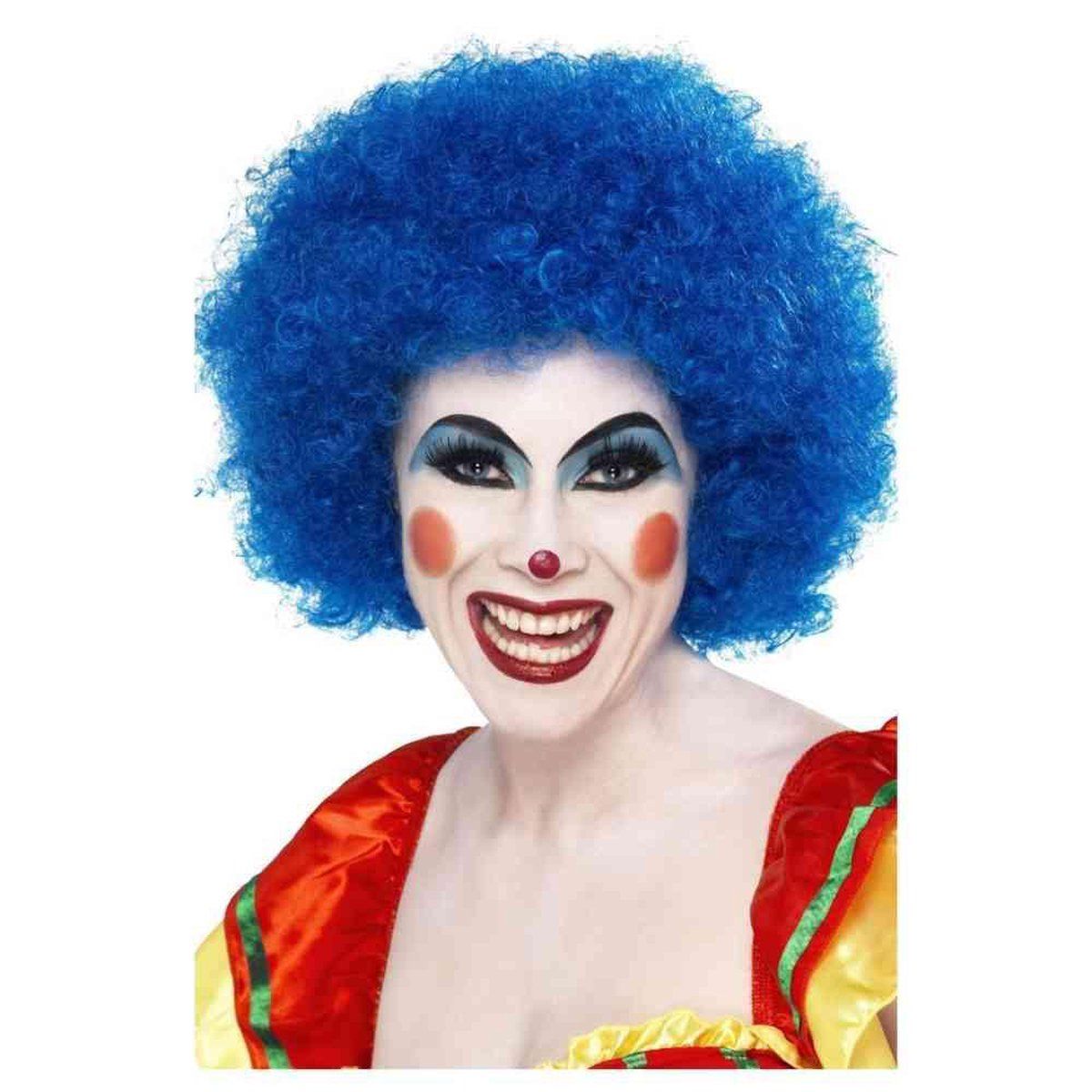 Smiffys Crazy Clown Wig - Blue