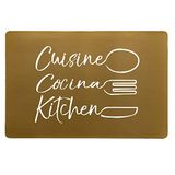 douceur d'intérieur Cuisina placemat, 28,5 x 43,5 cm, goudkleurig, PVC, bedrukt