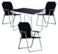 Mojawo 4-delige camping set: tuinstel, campingtafel, 3 opklapbare stoelen