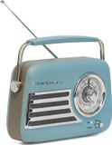 Madison Sound Madison Freesound VR40BLU - Retro Bluetooth Speaker - Matte Blue