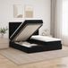 Maison Exclusive Lit Ottoman exclusif, avec matelas et éclairage LED noir, dimensions 200 x 200 cm, revêtement en velours