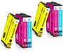 Epson Jeu de cartouches d'encre de 6 pièces pour Epson Workforce Pro (2x cyan, 2x magenta, 2x jaune)