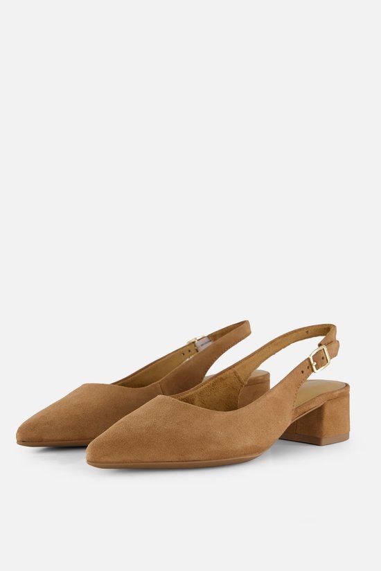 Tamaris Slingbacks cognac Suède - Maat 39