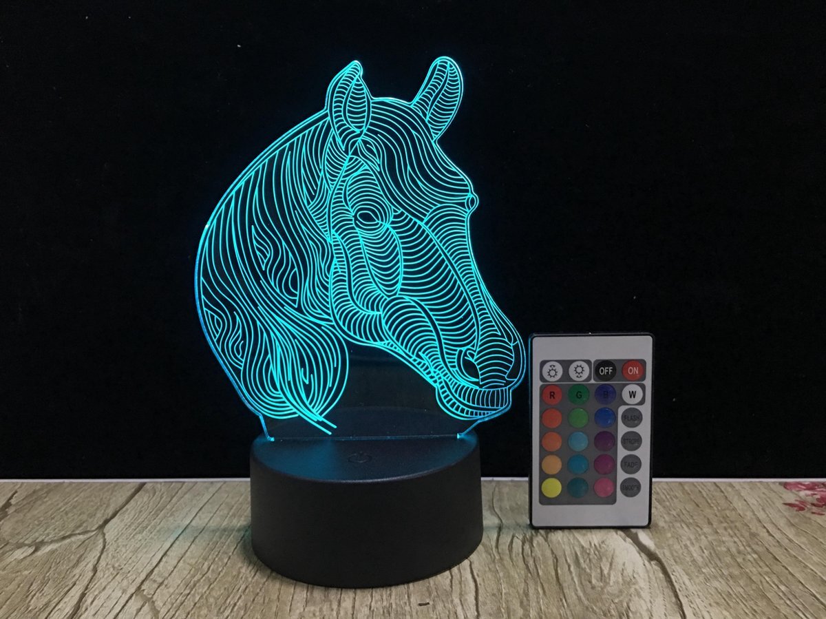 Neonwereld.nl 3D LED Creative Lamp Sign Paard - Complete Set