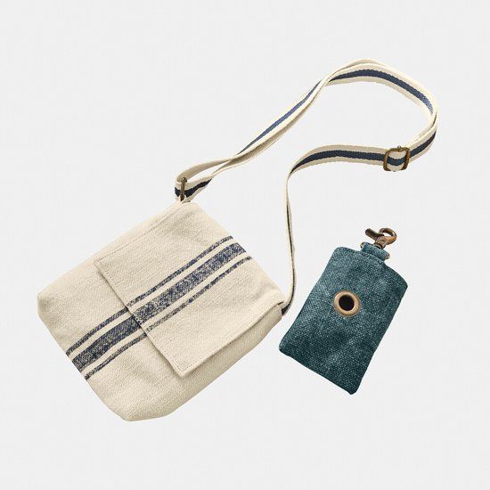 LOBERON Tasje set van 2 Pawera blauw/wit