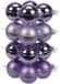 Othmar Decorations Kerstballen - 16 stuks - Paars - Glas - Mat/Glans - 8 cm