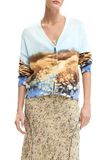 DESIGUAL CARDIGAN DONNA AZZURRO