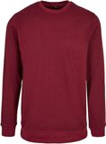 Build Your Brand Basic sweatshirt voor heren, ronde hals, sweatshirt in vele kleuren, maten XS-5XL, Bordeaux