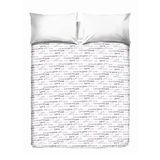 PENSIERI DELICATI Sprei voor tweepersoonsbed, 260 x 280 cm, eenpersoonslaken 100% katoen, ideaal als meubel, dekbed voor 2 eenpersoonsbedden, patroon Love Pink, 100% Made in Italy
