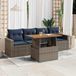 Maison Exclusive - Ensemble de meubles de jardin 5 pièces avec canapé et coussins, gris, en polyrotin