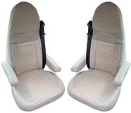 BREMER SITZBEZÜGE Camper hoezen voor Aguti GIS Liner en Milan stoelen | 2-delige set hoezen incl. armleuninghoezen in beige | GT405