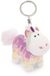 NICI 61900 Sleutelhanger eenhoorn Sweety Rainbow 10 cm, wit