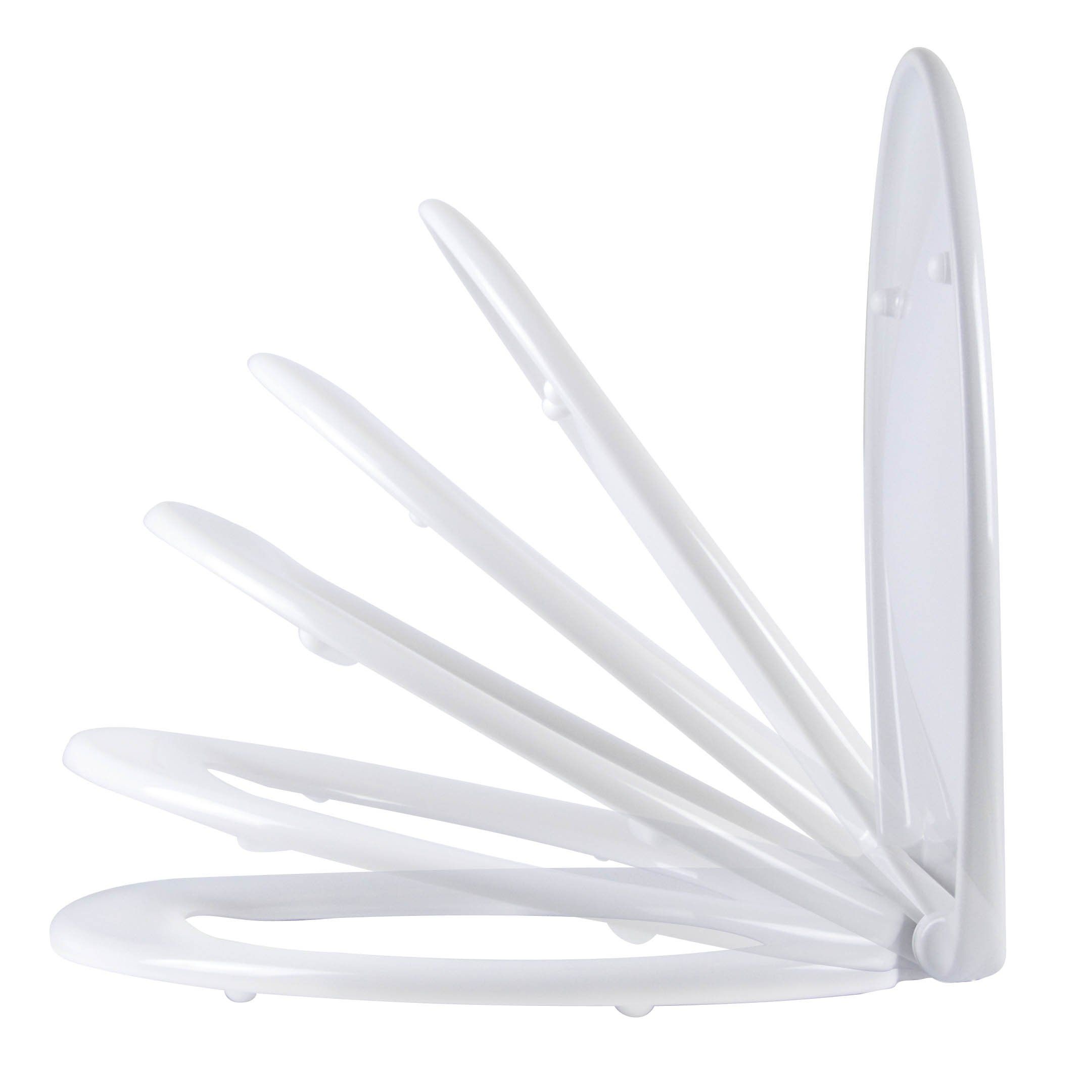 Best Design Universeel closetzitting softclose RVS scharnieren wit
