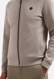 No Excess Sweatvest Clay Piqué Kwaliteit Lange Mouw Rits Steekzakken Regular Fit Katoen Polyester Elastaan Heren S