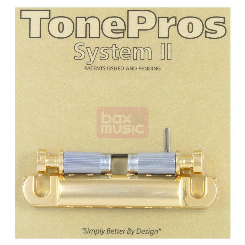 TonePros T1ZS-G Locking Stop Tailpiece goud