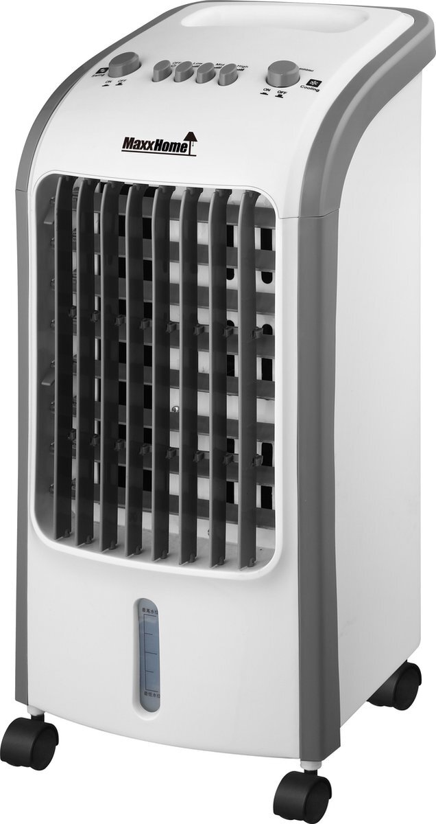 MaxxHome Mobiele Luchtkoeler – Coolstar Aircooler 4L – Ventilator 3in1 met koelelementen - zonder afvoerslang wit