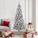 Prolenta Maison Exclusive Kunstkerstboom, inklapbaar, groen en wit, 180 cm