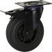 Meso Zwenkwiel rubber met rem zwart 125mm - 120kg draagvermogen