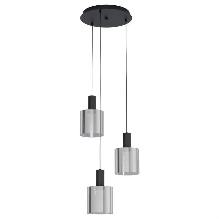 EGLO Gorosiba Hanglamp - Zwart - Staal - E27 - 130cm