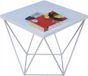 FutuStal Serie - Draadtafel - 40 cm - Witte Glans - Witte Mat