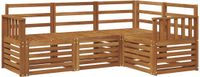 vidaXL - Bank loungeset - 4 zitplekken - Naturel - Polyester