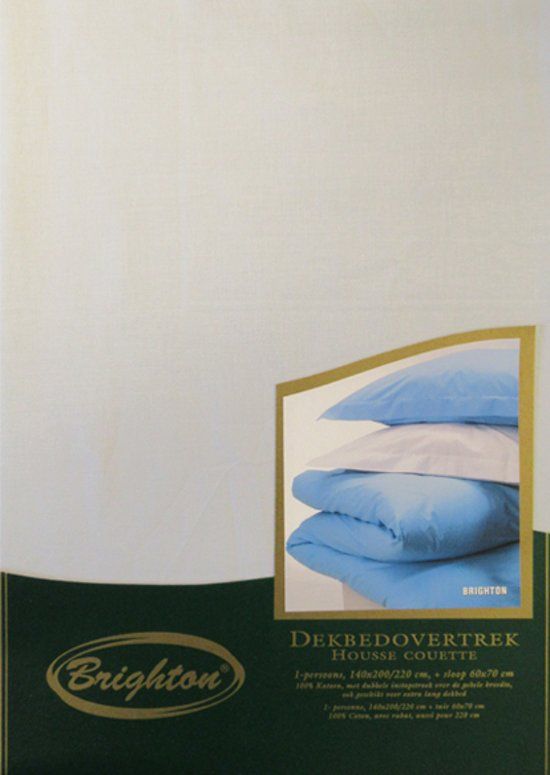 Brighton Uni Dekbedovertrek Litsjumeaux 240x200/220 cm Licht Blauw Katoen