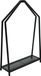 Métal Porte-bûches en bois - Noir - Pliable