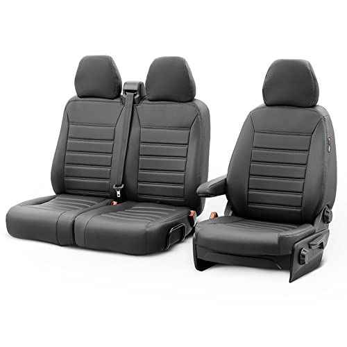 New York Design Kunstleder Stoelhoezenset 2+1 kompatibel met Mercedes Sprinter 2018- (Comfortline)