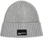 Karl Lagerfeld Jeans Turned Up Beanie Muts Light Grey Melange Unisex