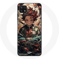 Maniacase Etui voor Samsung Galaxy A22 5G Demon Slayer Tanjiro Anime Manga