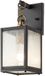 Kichler LED Wand Buitenlamp Lahden | 1X E27 Max 60W | IP44 | Dimbaar | Weathered Zinc