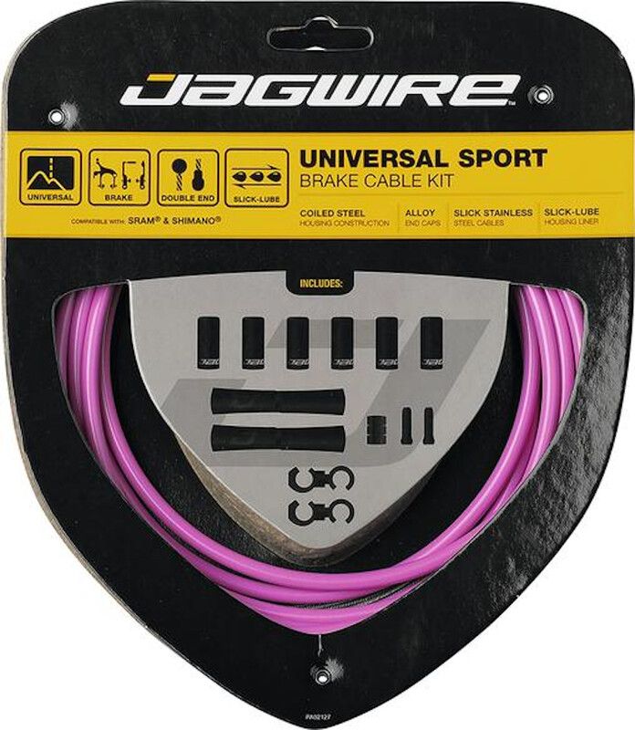 Jagwire Sport Universele Remkabelset voor Shimano/SRAM - pink