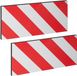 Relaxdays Stootrand garage - Set van 2 - Zelfklevend - Rood/Wit