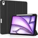 Techsuit Flex Trifold Housse pour tablette avec porte-stylo pour Apple iPad Air 6 11 2024 - Noir