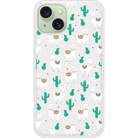 Cactus et Alpaga Bedrukt siliconen hoesje compatibel met iPhone 15
