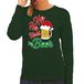 Bellatio Decorations Ho ho hold my beer Groene Kersttrui / Kerstkleding voor dames S