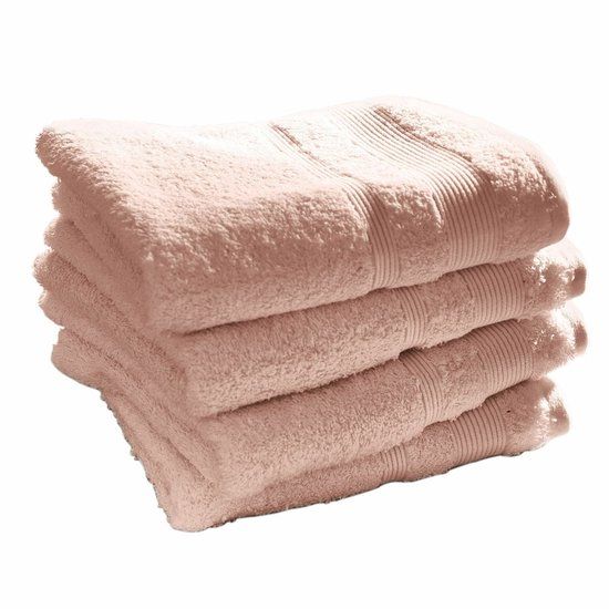 LOBERON Handdoek set van 4 Bourogne terracotta